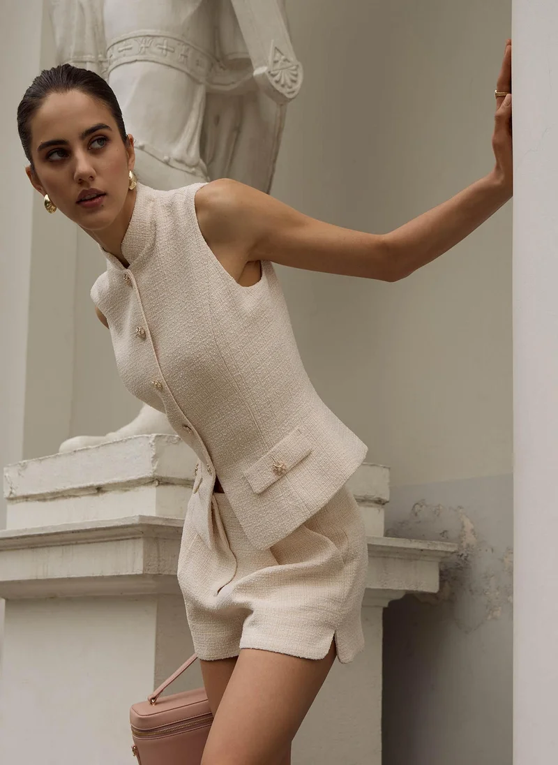 Lichi  Mini tweed shorts for Women | Best Price UAE